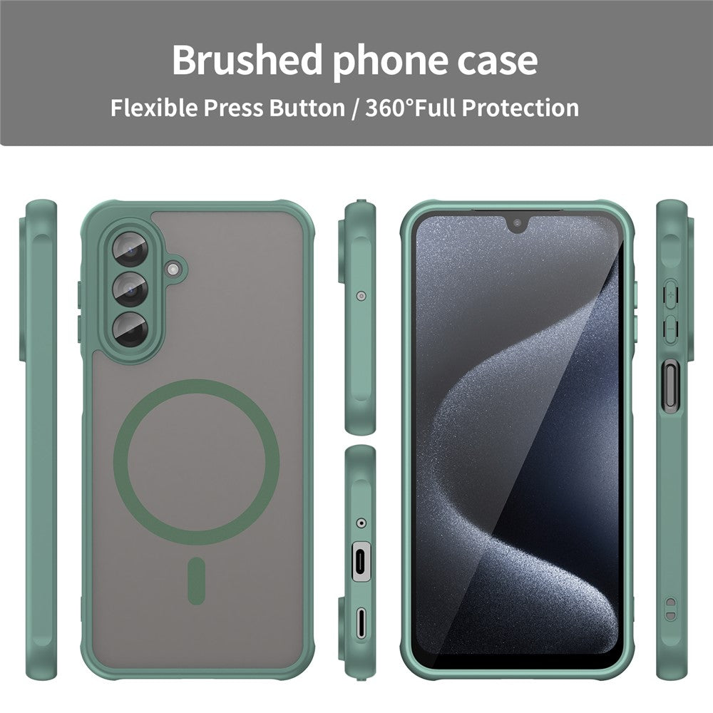 For Samsung Galaxy A17 5G Case Compatible with MagSafe Anti Drop PC + TPU Phone Cover - Green