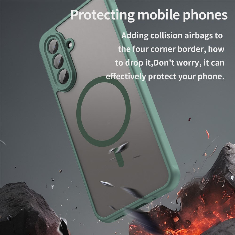 For Samsung Galaxy A17 5G Case Compatible with MagSafe Anti Drop PC + TPU Phone Cover - Green
