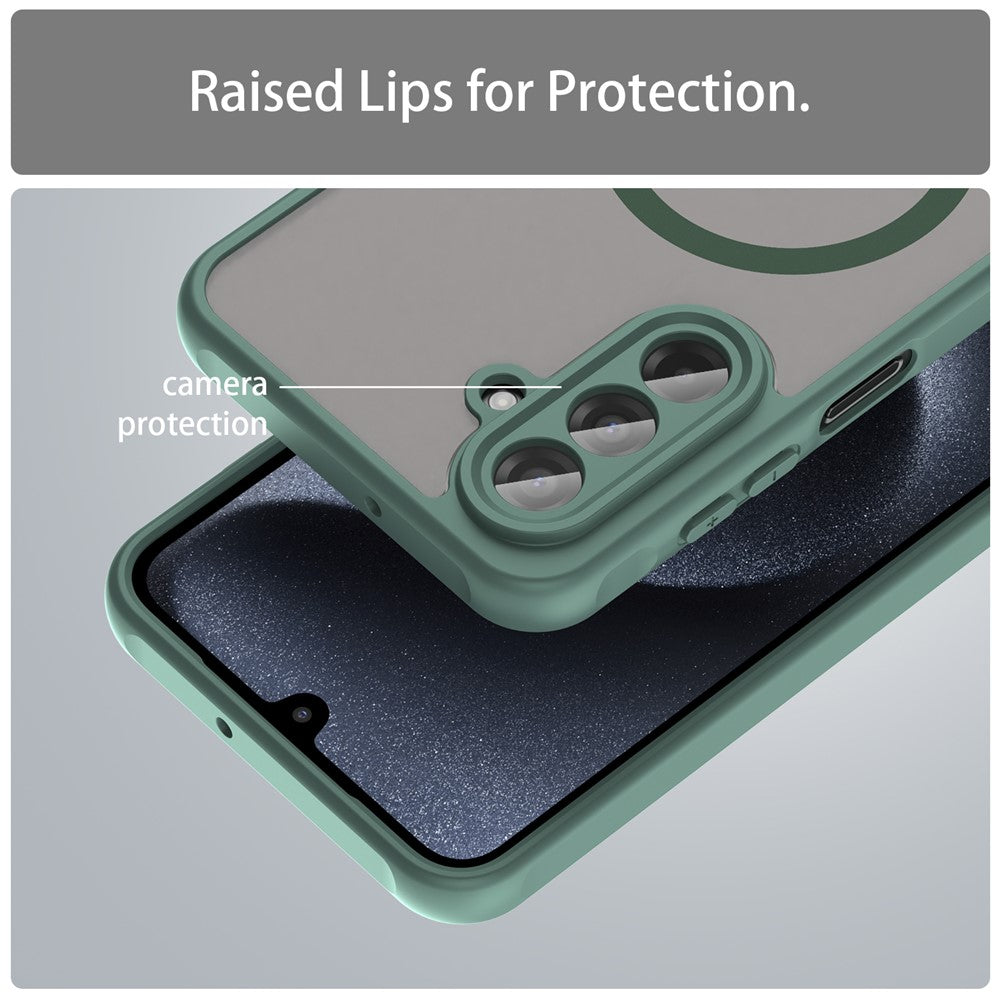 For Samsung Galaxy A17 5G Case Compatible with MagSafe Anti Drop PC + TPU Phone Cover - Green