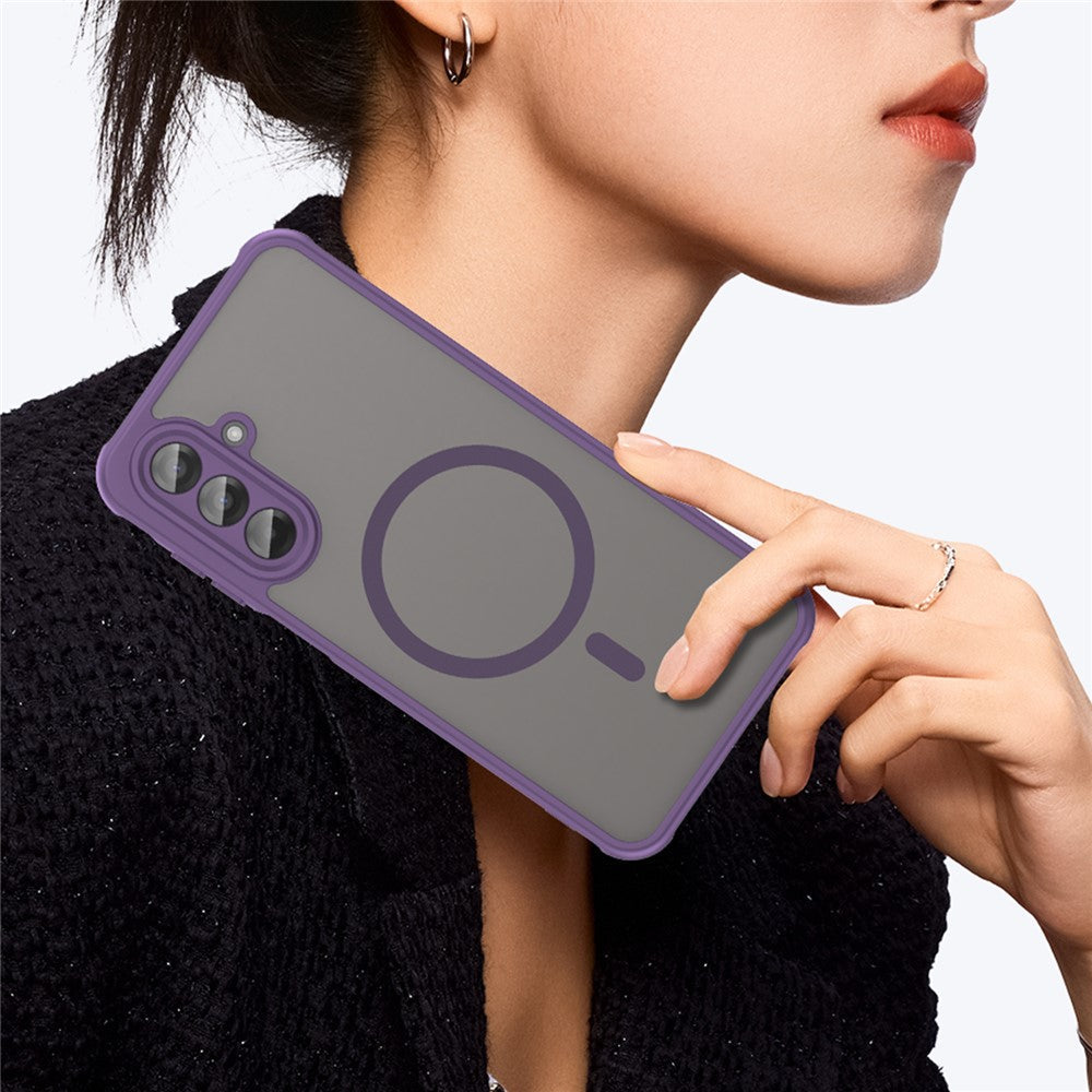 For Samsung Galaxy A17 5G Case Compatible with MagSafe Anti Drop PC + TPU Phone Cover - Purple