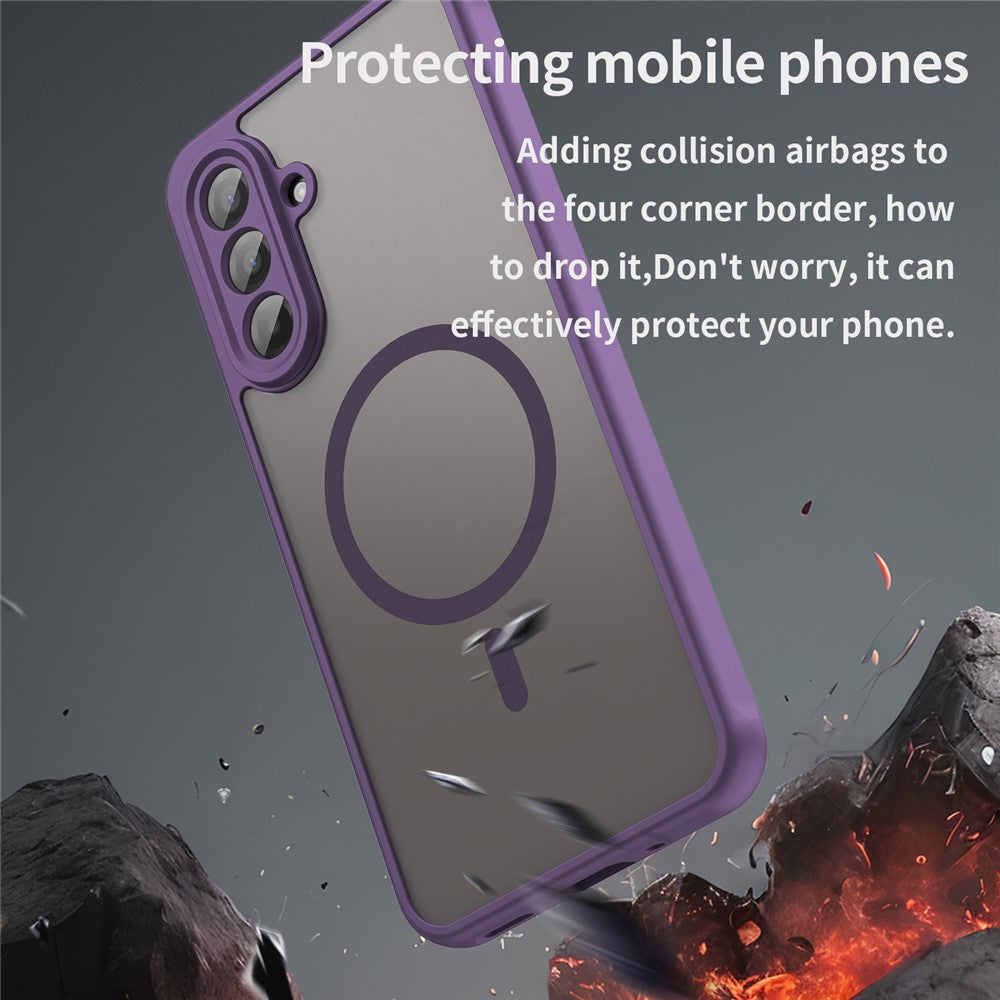 For Samsung Galaxy A17 5G Case Compatible with MagSafe Anti Drop PC + TPU Phone Cover - Purple