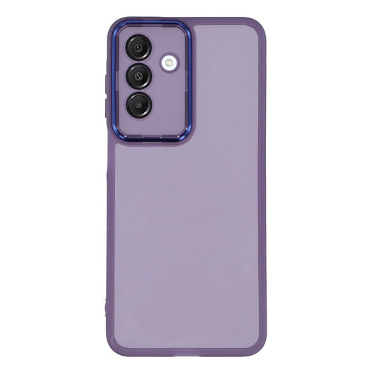For Samsung Galaxy A17 5G Case Electroplated Camera Frame TPU Phone Cover - Transparent Purple