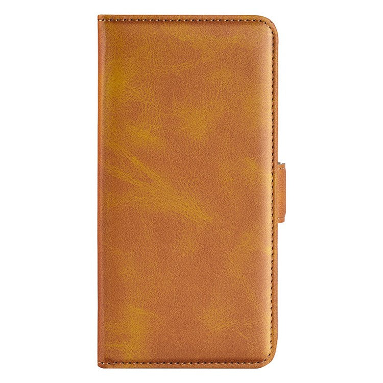 For Motorola Edge 30 Neo 5G / Edge 30 Lite Calf Texture PU Leather Phone Case Stand Function Flip Wallet Cover with Dual Magnetic Clasp - Yellow