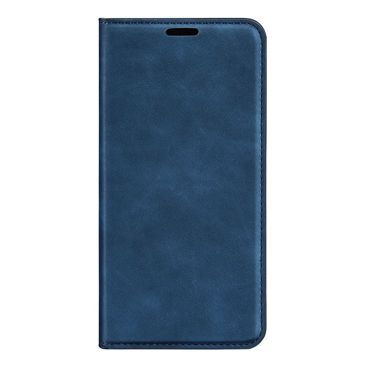 For Motorola Edge 30 Neo 5G / Edge 30 Lite Skin-touch PU Leather Flip Wallet Cover Stand Magnetic Absorption Shockproof Phone Case - Blue