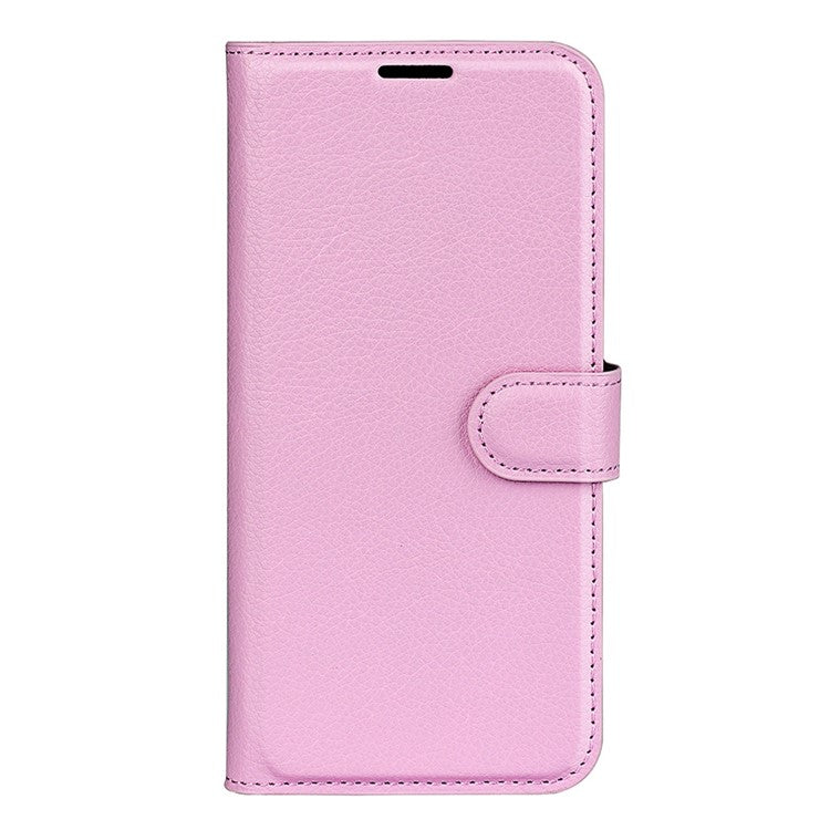 For Motorola Edge 30 Neo 5G / Edge 30 Lite Litchi Texture PU Leather Phone Case Folding Stand Magnetic Closure Wallet Flip Cover - Pink