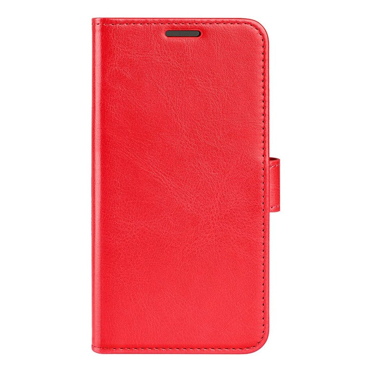 For Motorola Edge 30 Neo 5G / Edge 30 Lite Folding Stand PU Leather Flip Case Crazy Horse Texture Wallet Style Magnetic Closure Folio Phone Cover - Red