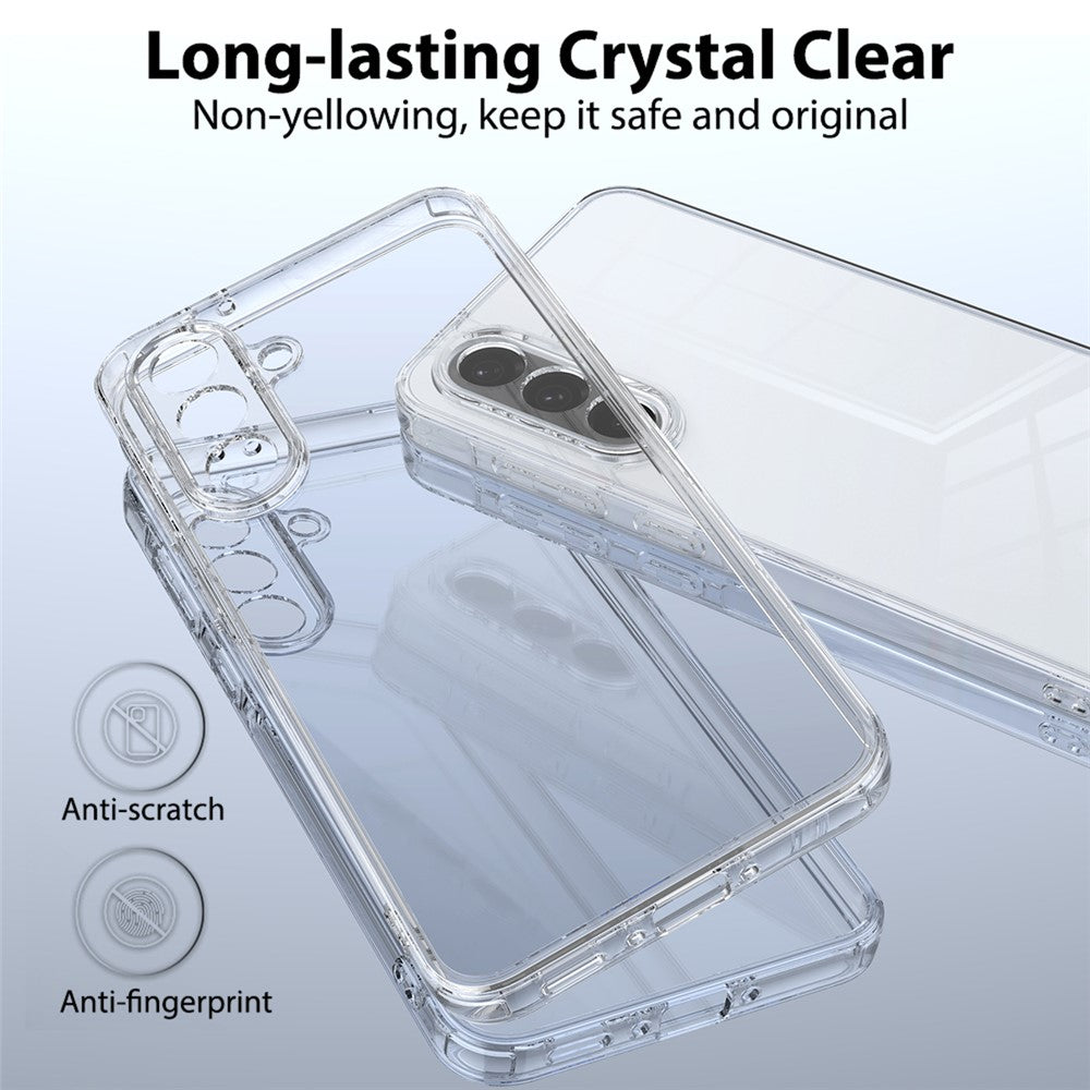 For Samsung Galaxy A17 5G Clear Phone Case TPU+Acrylic Shockproof Phone Back Cover - Clear