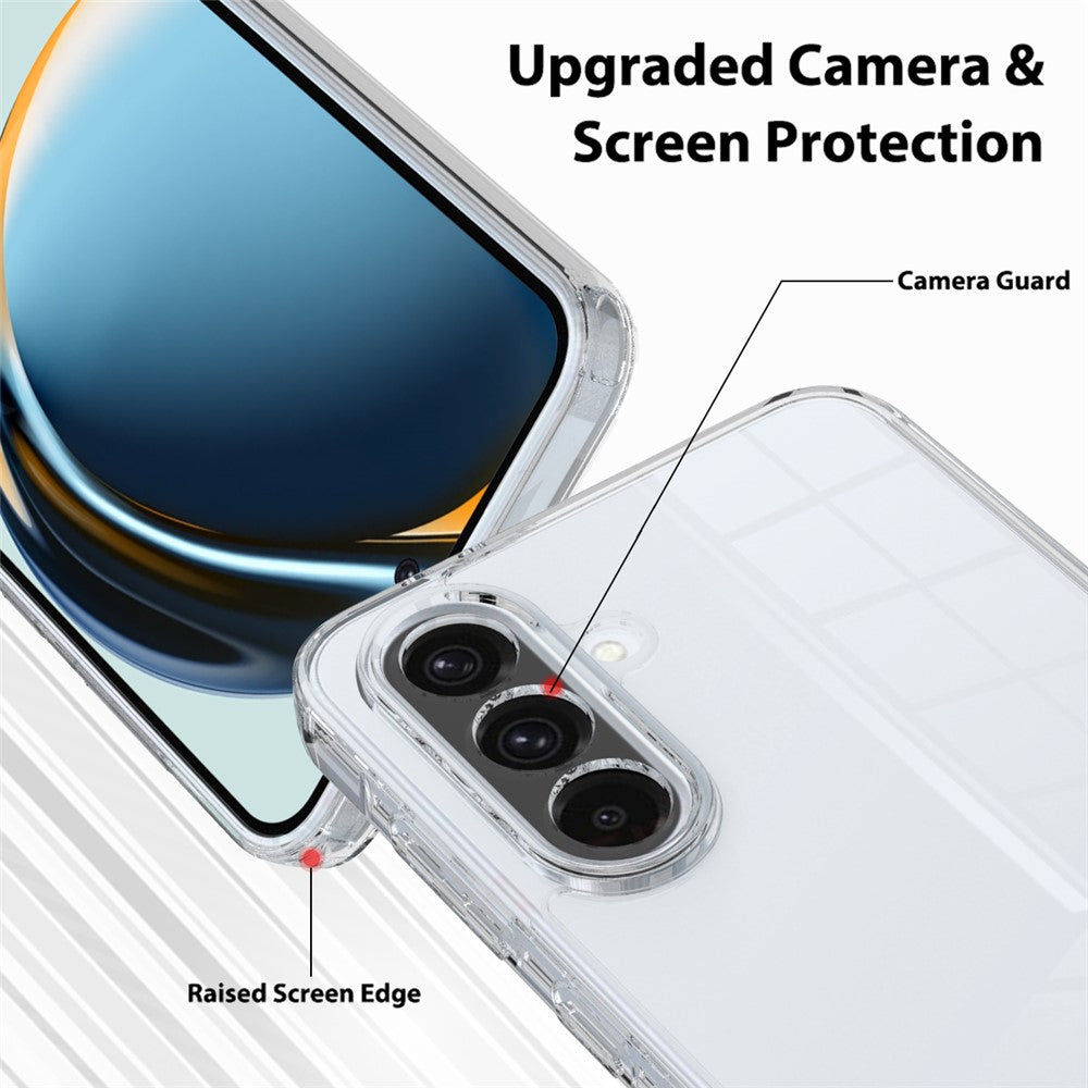 For Samsung Galaxy A17 5G Clear Phone Case TPU+Acrylic Shockproof Phone Back Cover - Clear