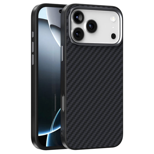 ABEEL For iPhone 17 Pro Max Case Compatible with MagSafe Carbon Fiber Texture Back Cover - Black