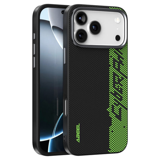 ABEEL For iPhone 17 Pro Max Case Compatible with MagSafe Printed PC TPU Aluminum Alloy Leather Phone Cover - Outstanding No. 3