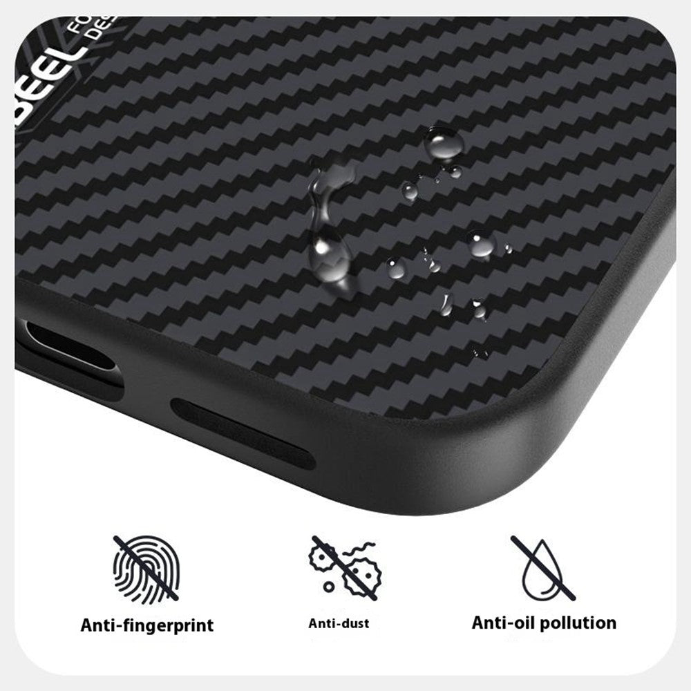 ABEEL For iPhone 17 Pro Max Case PC + TPU + Aluminum Alloy + PU Leather Phone Cover Compatible with MagSafe - Texture 1