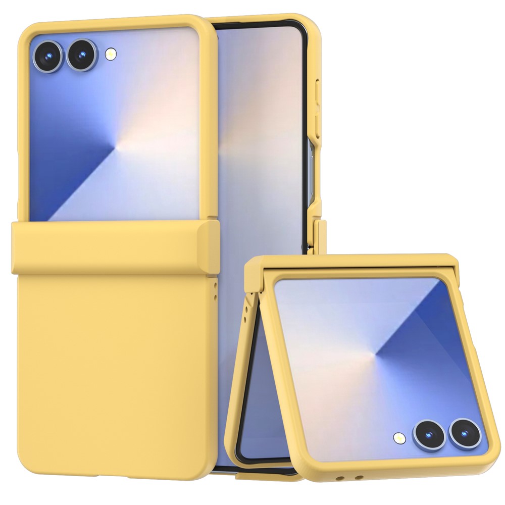 ABEEL For Samsung Galaxy Z Flip7 5G Case Skin Feel PC Phone Cover with Hinge Protection - Yellow