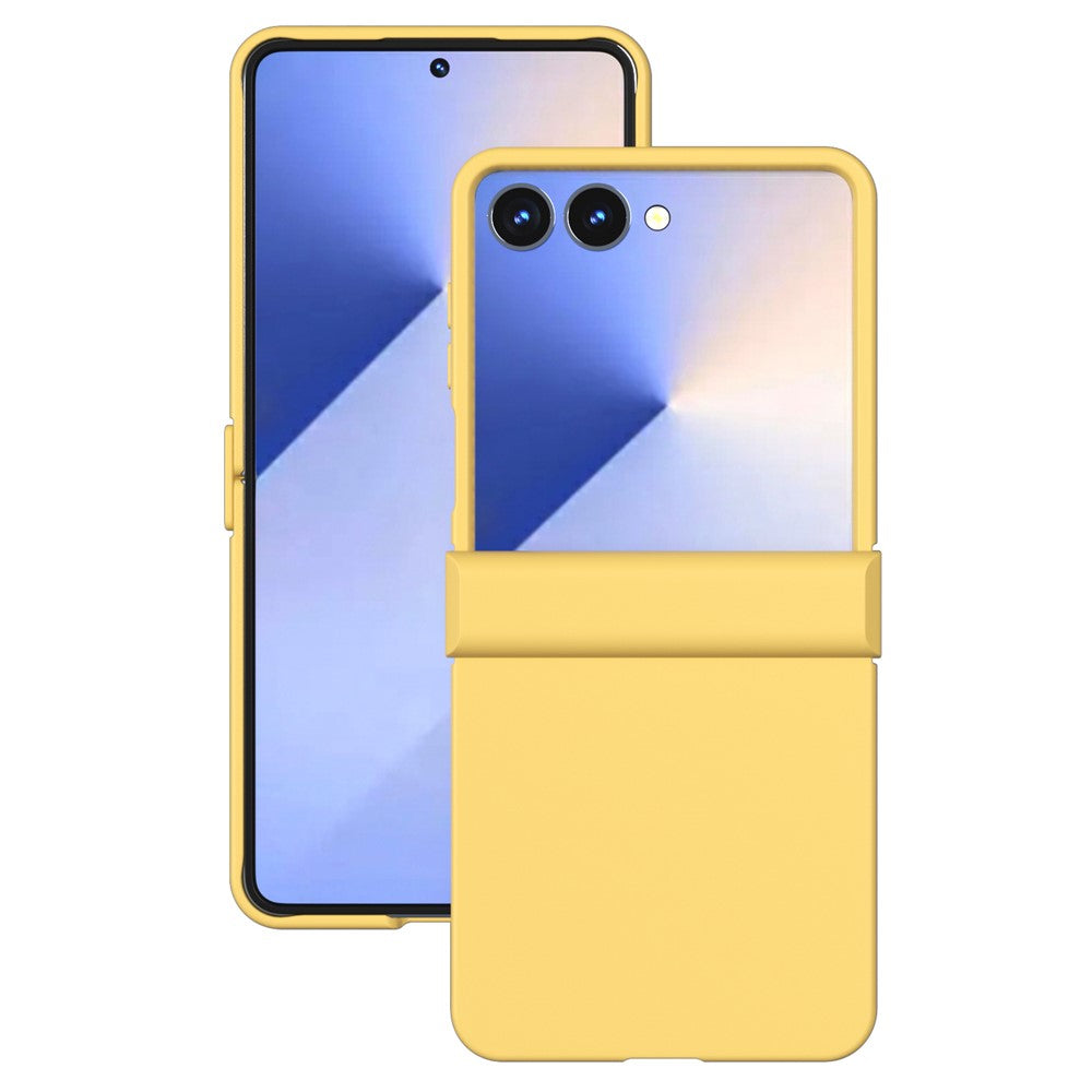 ABEEL For Samsung Galaxy Z Flip7 5G Case Skin Feel PC Phone Cover with Hinge Protection - Yellow