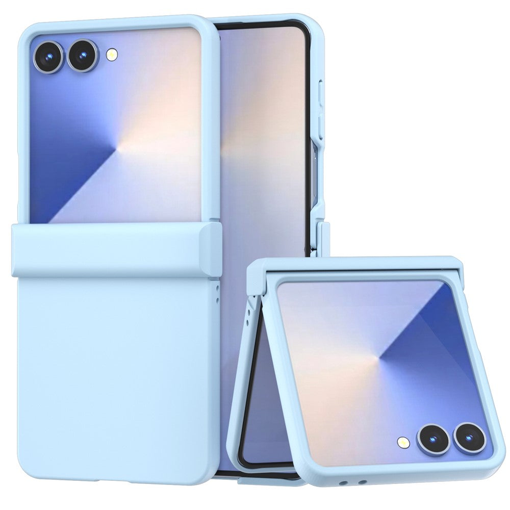 ABEEL For Samsung Galaxy Z Flip7 5G Case Skin Feel PC Phone Cover with Hinge Protection - Baby Blue