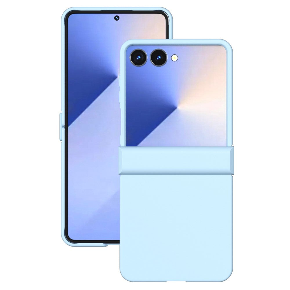 ABEEL For Samsung Galaxy Z Flip7 5G Case Skin Feel PC Phone Cover with Hinge Protection - Baby Blue