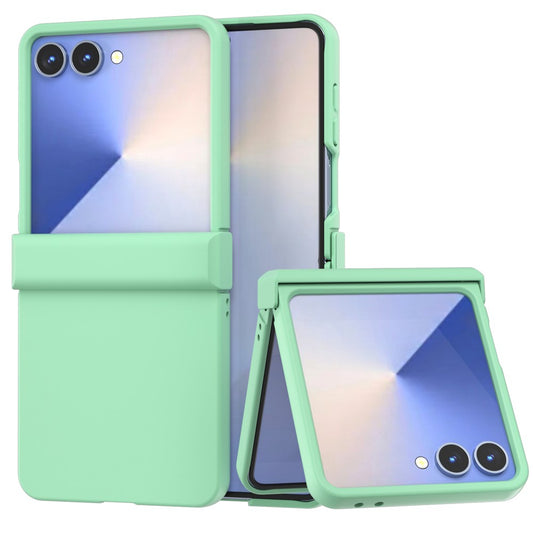 ABEEL For Samsung Galaxy Z Flip7 5G Case Skin Feel PC Phone Cover with Hinge Protection - Light Green