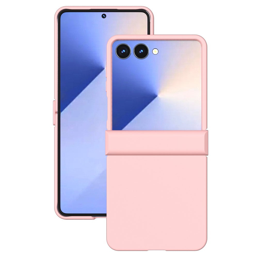 ABEEL For Samsung Galaxy Z Flip7 5G Case Skin Feel PC Phone Cover with Hinge Protection - Pink