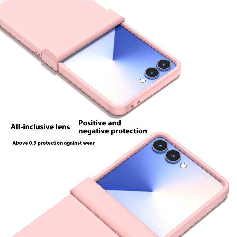 ABEEL For Samsung Galaxy Z Flip7 5G Case Skin Feel PC Phone Cover with Hinge Protection - Pink