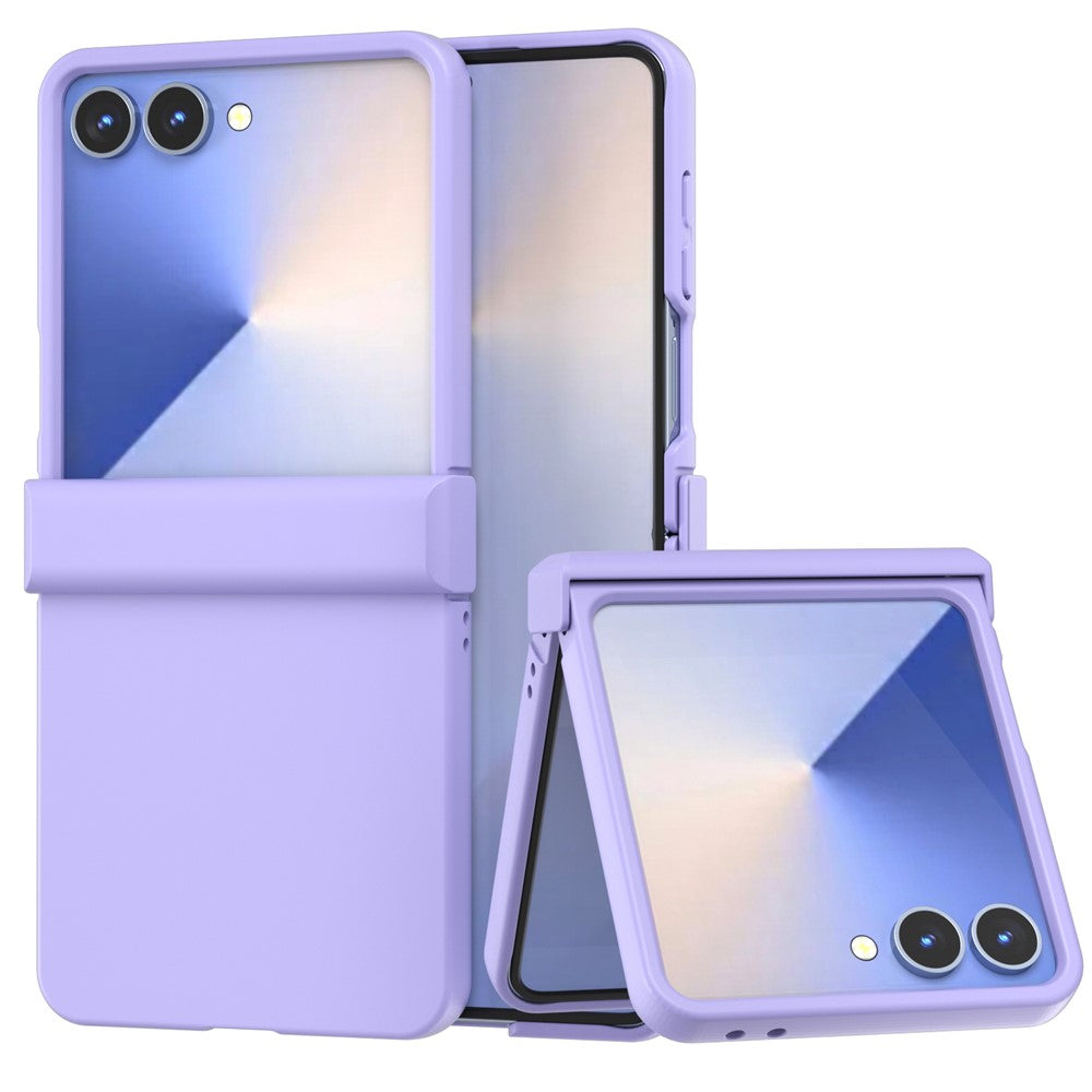 ABEEL For Samsung Galaxy Z Flip7 5G Case Skin Feel PC Phone Cover with Hinge Protection - Purple