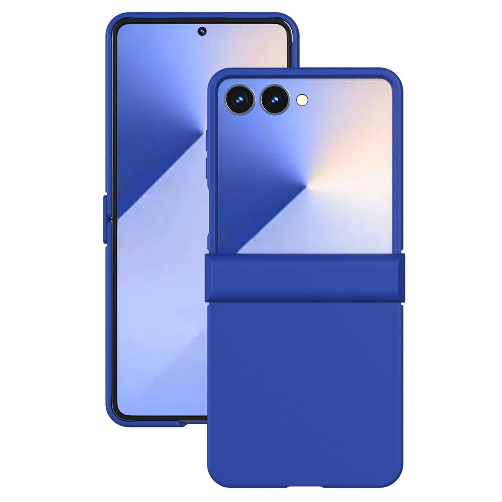 ABEEL For Samsung Galaxy Z Flip7 5G Case Skin Feel PC Phone Cover with Hinge Protection - Dark Blue