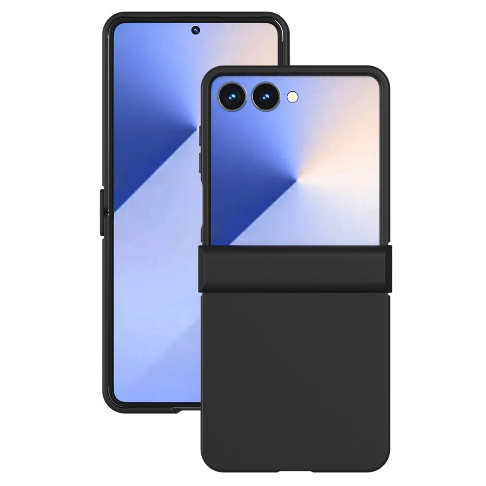 ABEEL For Samsung Galaxy Z Flip7 5G Case Skin Feel PC Phone Cover with Hinge Protection - Black