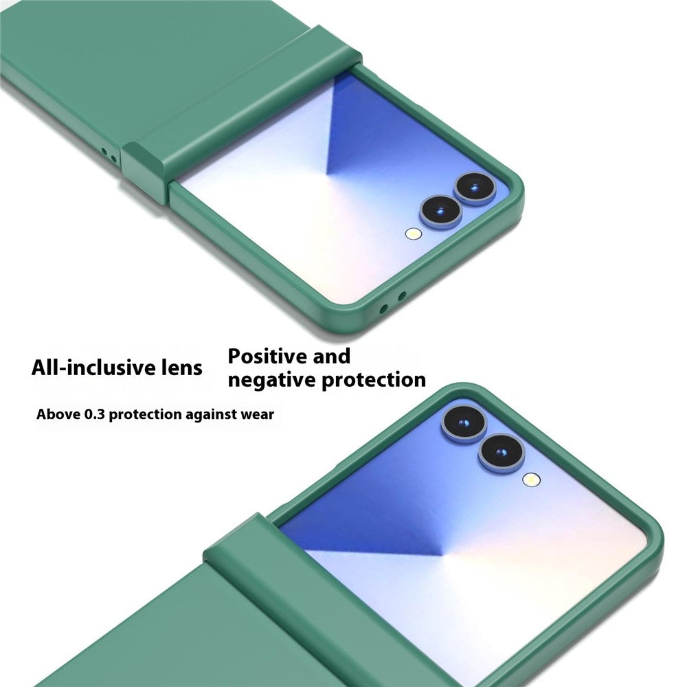 ABEEL For Samsung Galaxy Z Flip7 5G Case Skin Feel PC Phone Cover with Hinge Protection - Dark Green