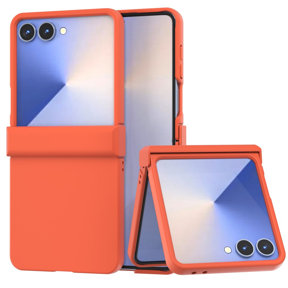 ABEEL For Samsung Galaxy Z Flip7 5G Case Skin Feel PC Phone Cover with Hinge Protection - Orange