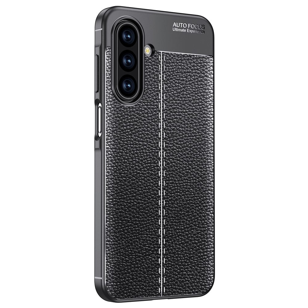 For Samsung Galaxy A17 5G Case Litchi Texture TPU Flexible Phone Cover, Black