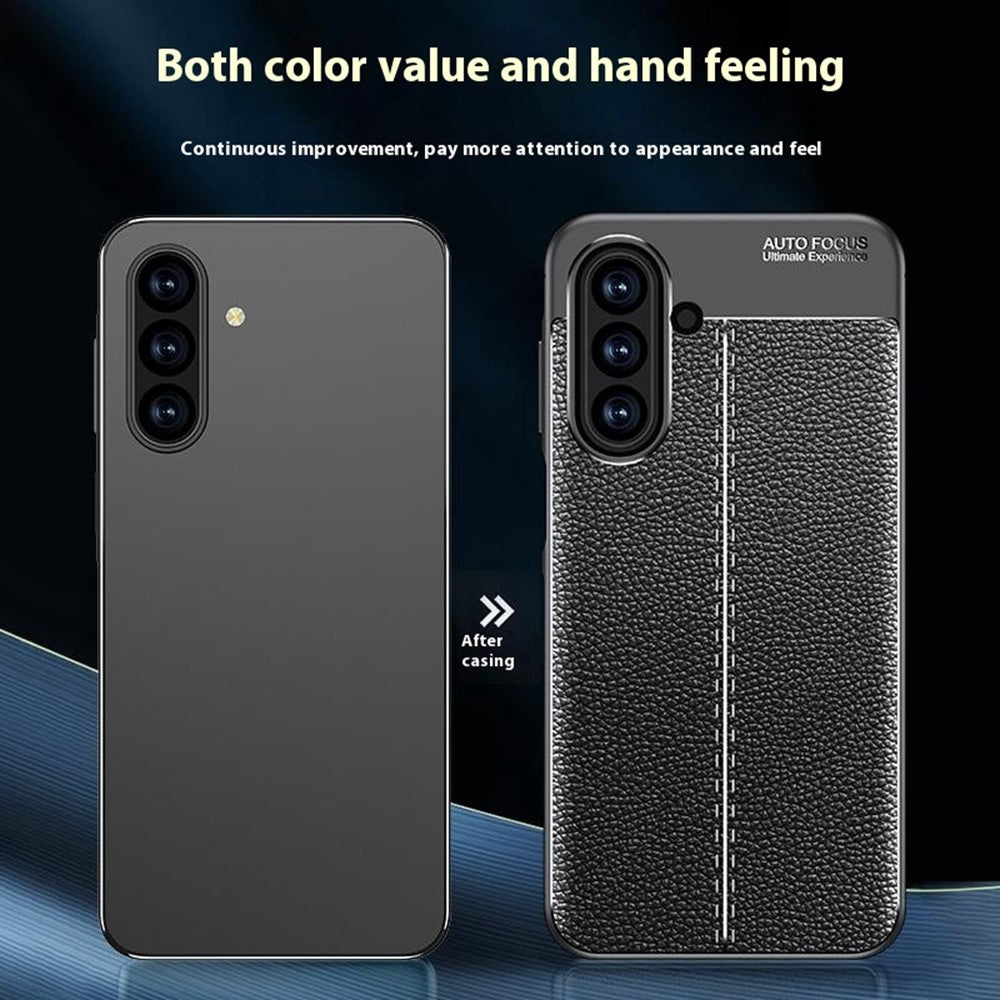 For Samsung Galaxy A17 5G Case Litchi Texture TPU Flexible Phone Cover, Black