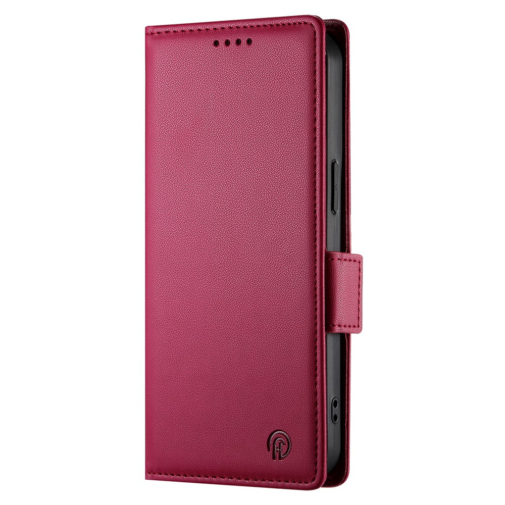 For Oppo Reno14 Pro 5G (Global) Stand Case PU Leather Wallet Phone Cover - Wine Red
