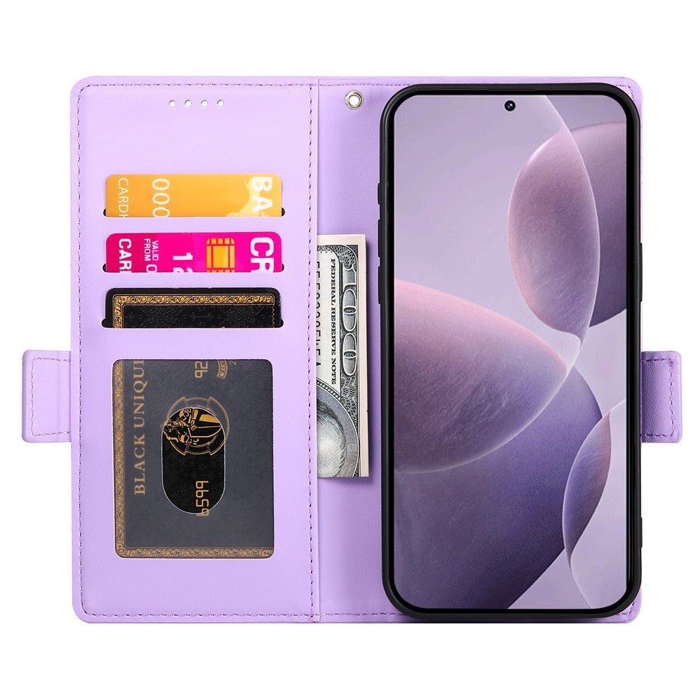 For Oppo Reno14 Pro 5G (Global) Stand Case PU Leather Wallet Phone Cover - Purple