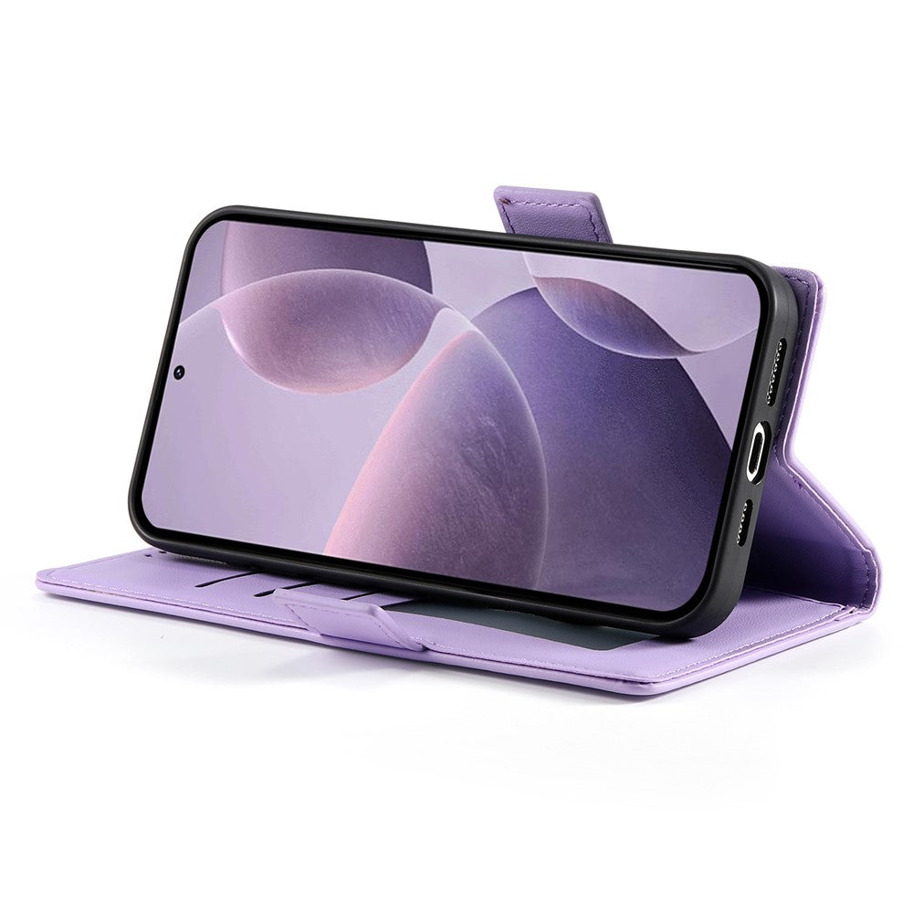For Oppo Reno14 Pro 5G (Global) Stand Case PU Leather Wallet Phone Cover - Purple