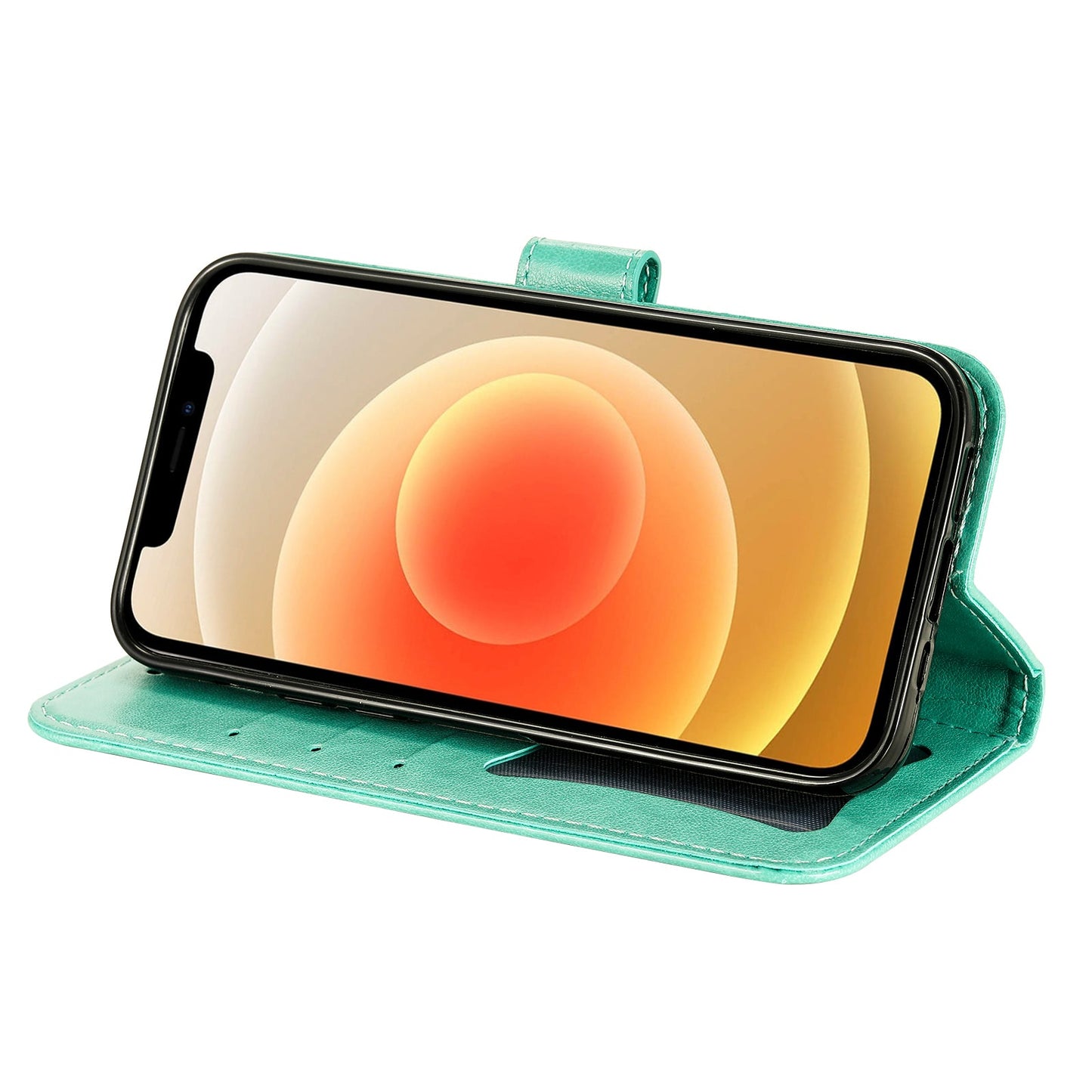 For Oppo Reno14 Pro 5G (China) / Oppo Reno13 Pro 5G / Oppo Reno14 Pro 5G (Global) Case Floral Pattern PU Leather Wallet Stand Phone Cover - Green