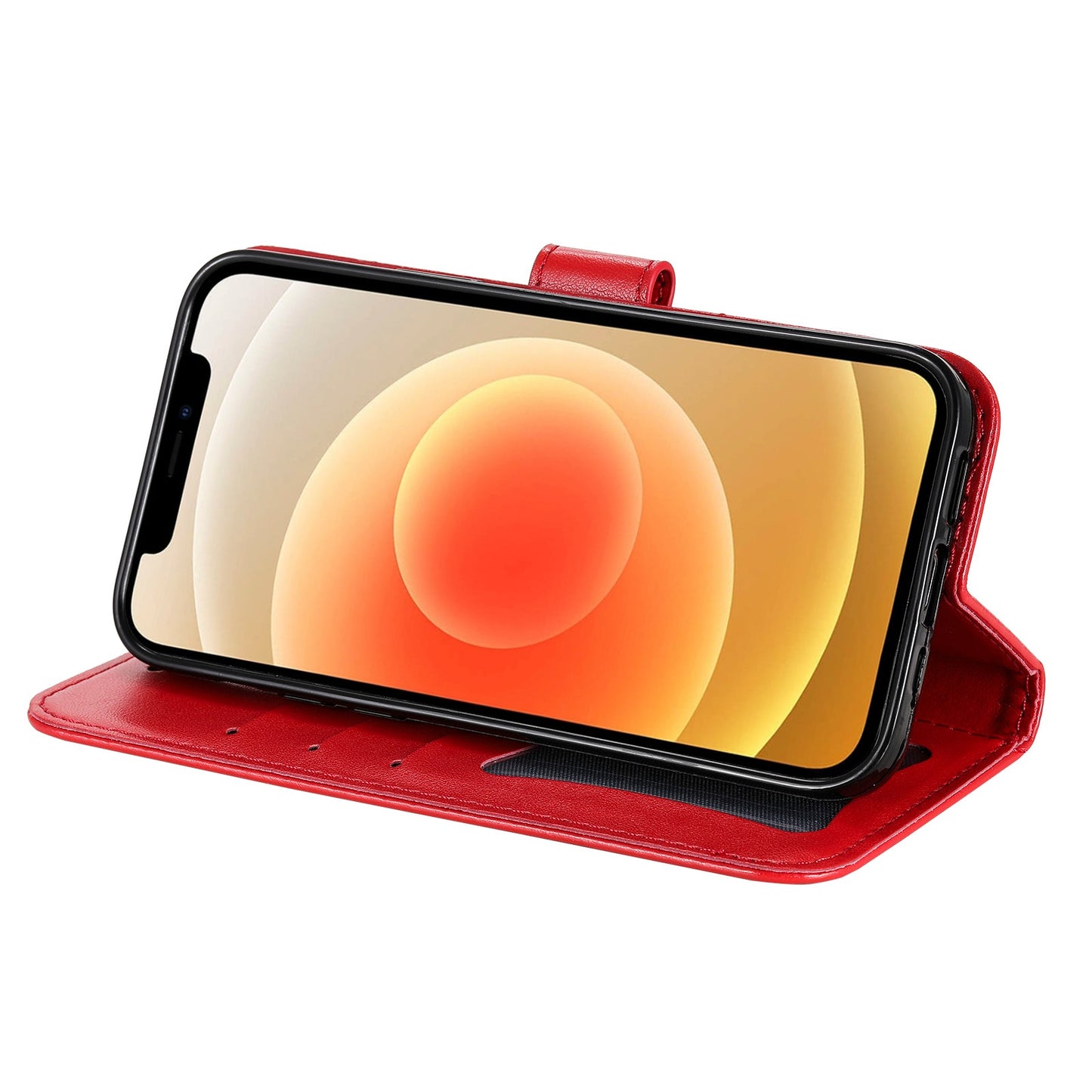 For Oppo Reno14 Pro 5G (China) / Oppo Reno13 Pro 5G / Oppo Reno14 Pro 5G (Global) Case Floral Pattern PU Leather Wallet Stand Phone Cover - Red