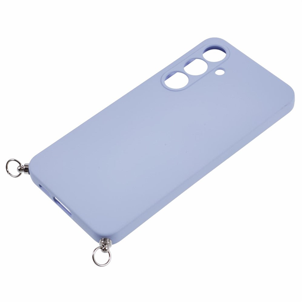 For Samsung Galaxy A17 5G Case Flexible TPU Fiber Lining Anti-Shock Crossbody Phone Cover - Light Purple