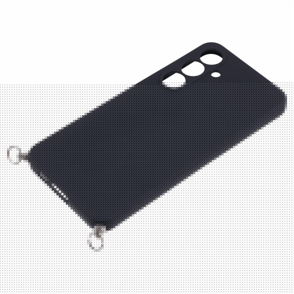 For Samsung Galaxy A17 5G Case Flexible TPU Fiber Lining Anti-Shock Crossbody Phone Cover - Black