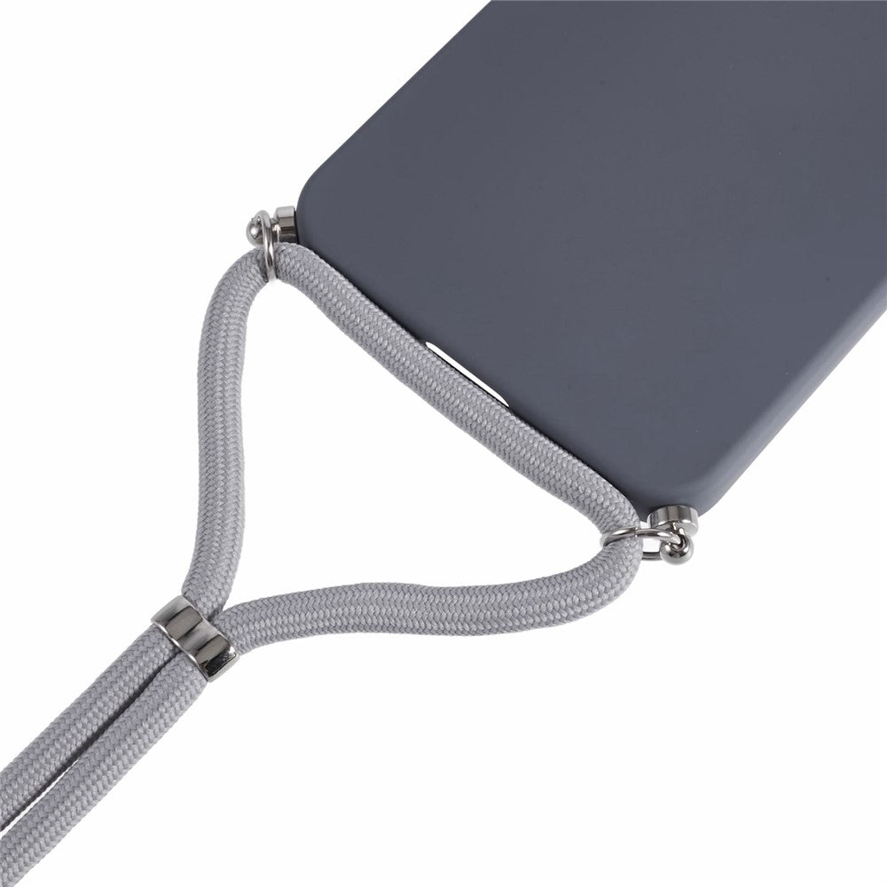 For Samsung Galaxy A17 5G Case Flexible TPU Fiber Lining Anti-Shock Crossbody Phone Cover - Lavender Grey