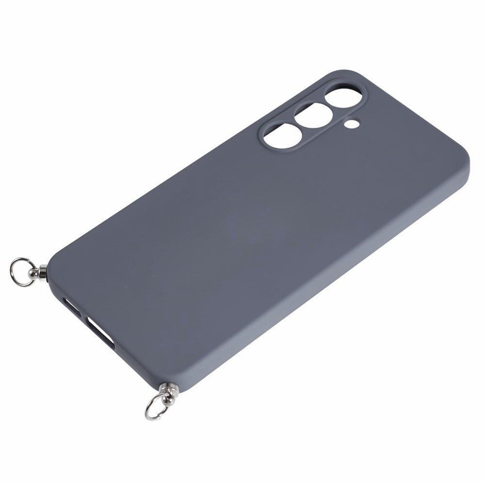 For Samsung Galaxy A17 5G Case Flexible TPU Fiber Lining Anti-Shock Crossbody Phone Cover - Lavender Grey