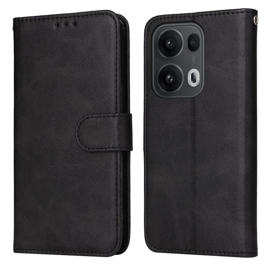 For Oppo Reno14 Pro 5G (China) / Oppo Reno13 Pro 5G / Oppo Reno14 Pro 5G (Global) Case Wallet PU Leather Folio Flip Phone Cover - Black