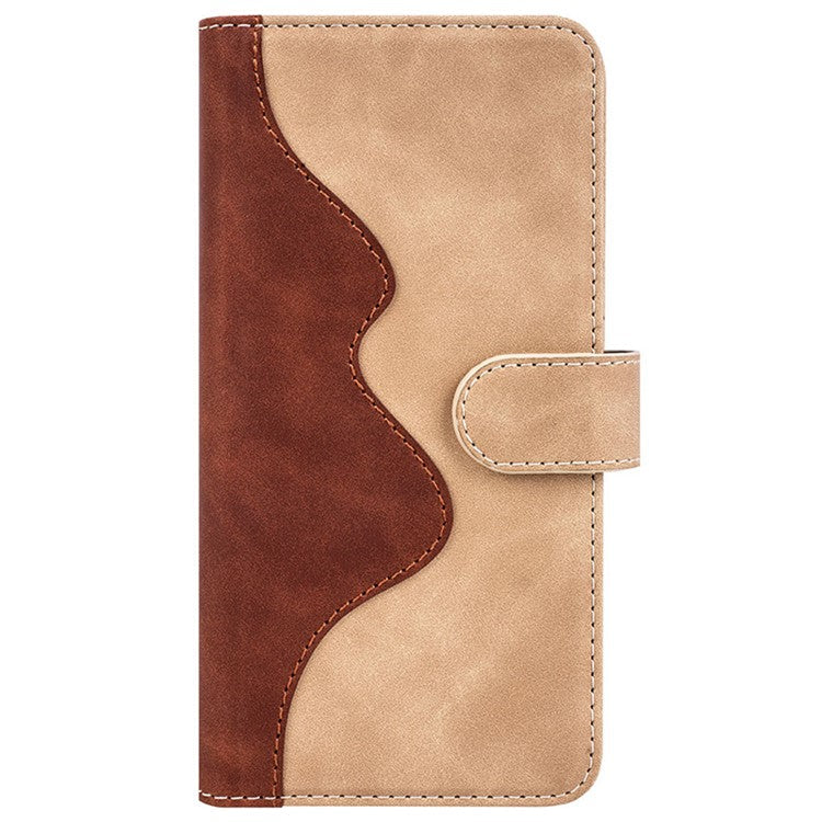 For Motorola Edge 30 Neo 5G Color Splicing PU Leather Shockproof Stand Wallet Case Magnetic Clasp Protective Cover - Yellow