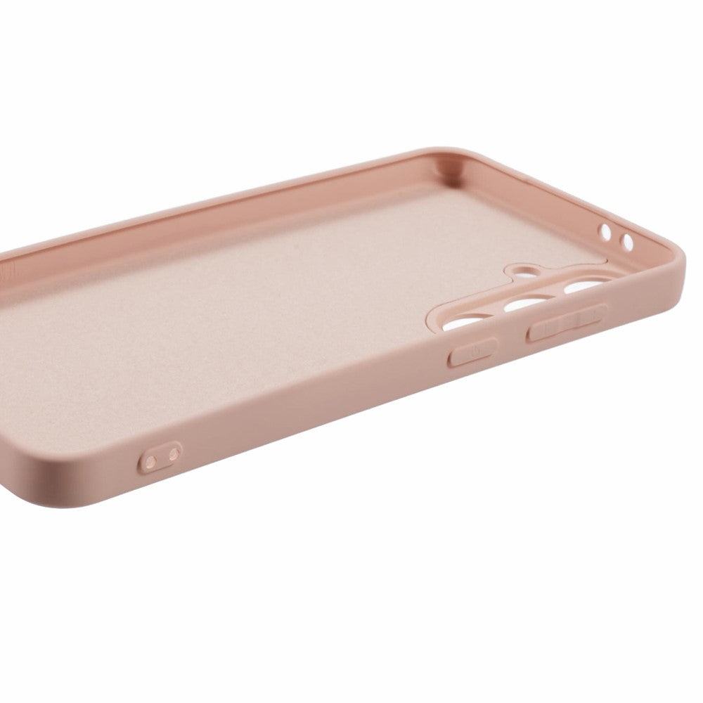 For Samsung Galaxy A17 5G Case TPU Back Soft Anti-Scratch Fiber Lining Phone Cover - Pink