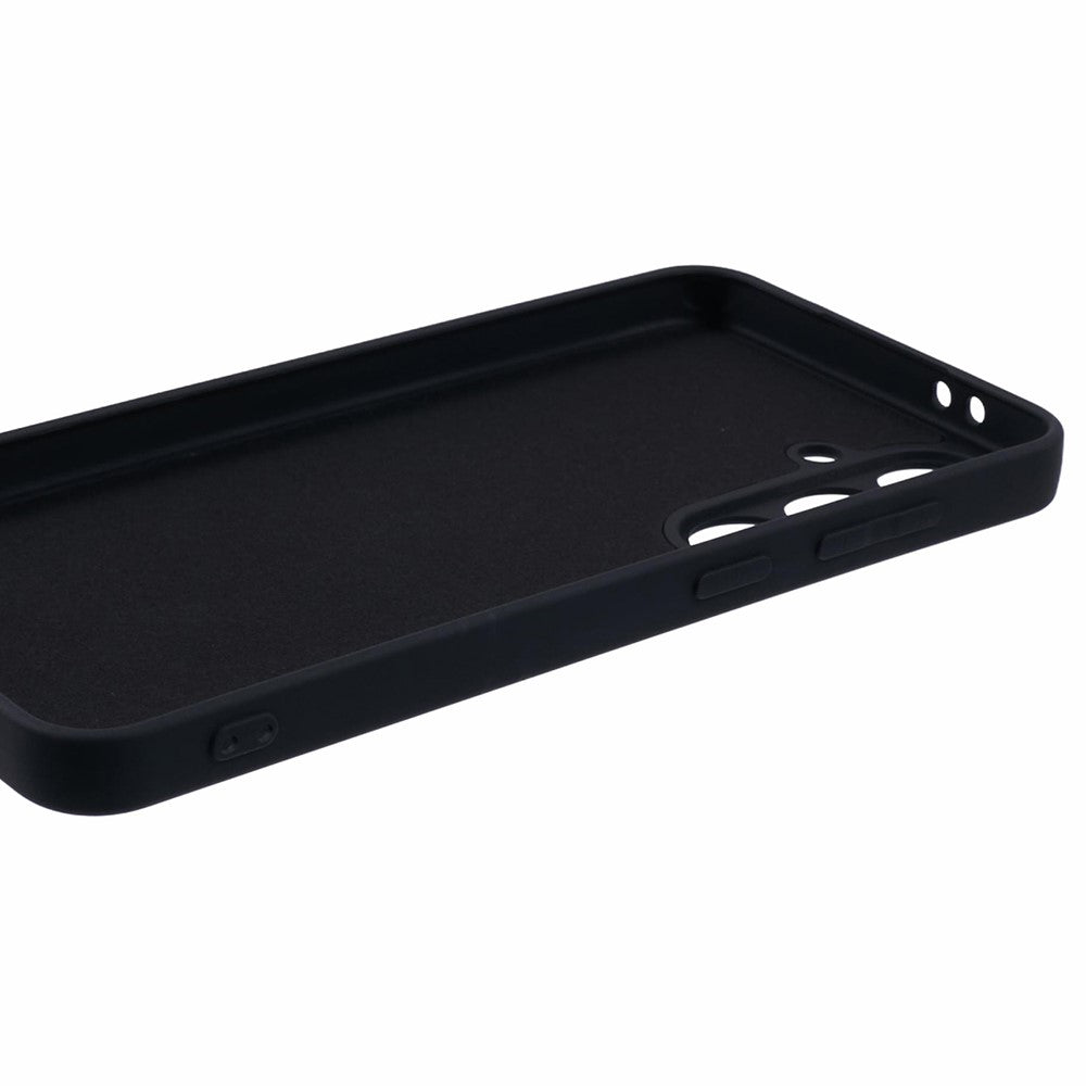 For Samsung Galaxy A17 5G Case TPU Back Soft Anti-Scratch Fiber Lining Phone Cover - Black