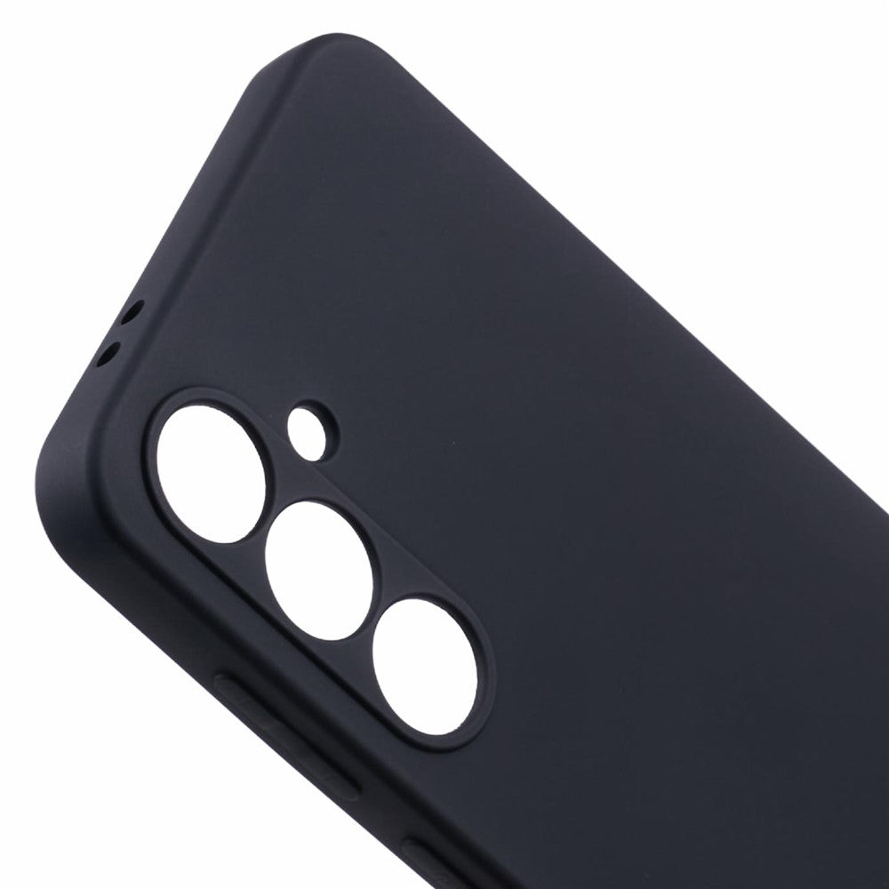 For Samsung Galaxy A17 5G Case TPU Back Soft Anti-Scratch Fiber Lining Phone Cover - Black