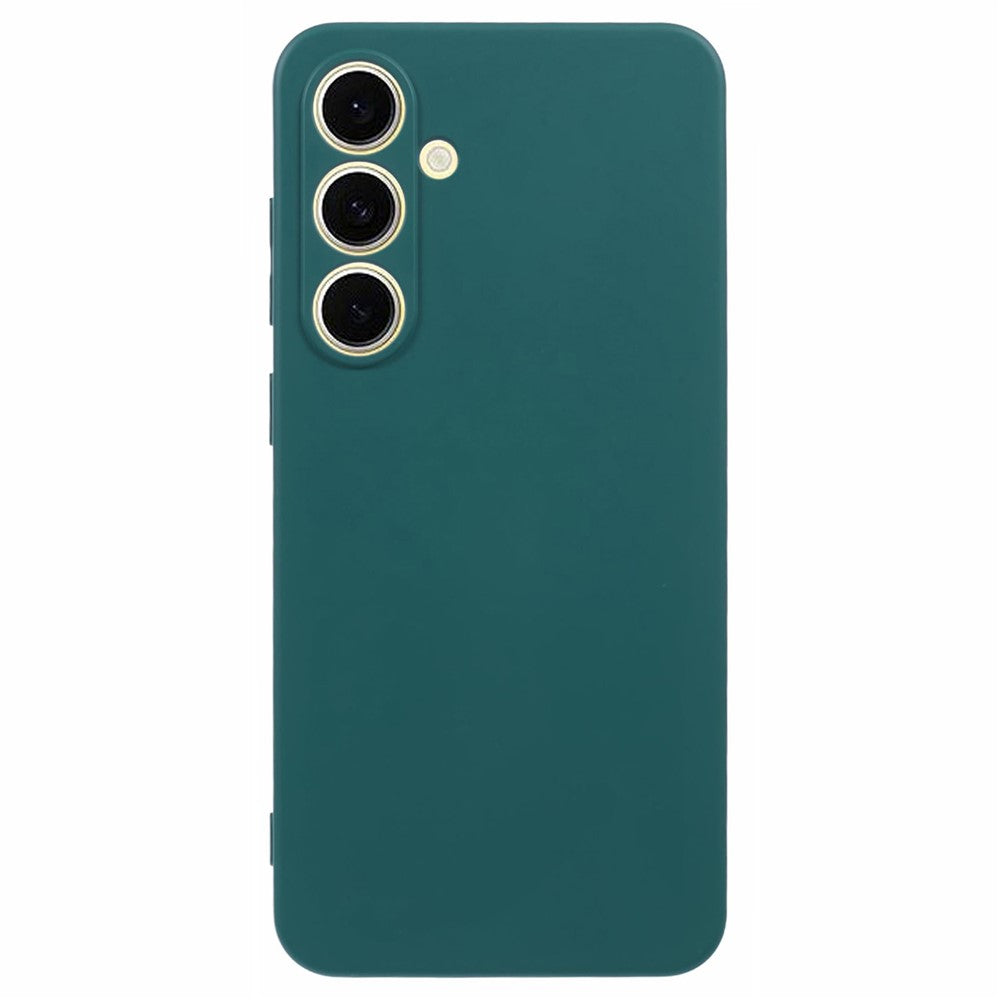 For Samsung Galaxy A17 5G Case TPU Back Soft Anti-Scratch Fiber Lining Phone Cover - Army Green
