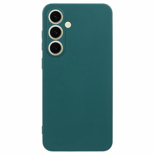 For Samsung Galaxy A17 5G Case TPU Back Soft Anti-Scratch Fiber Lining Phone Cover - Army Green