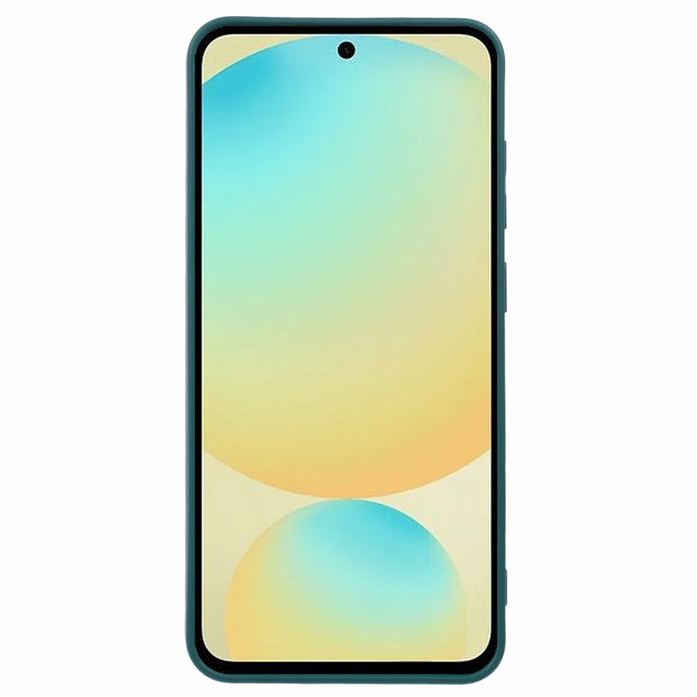 For Samsung Galaxy A17 5G Case TPU Back Soft Anti-Scratch Fiber Lining Phone Cover - Army Green