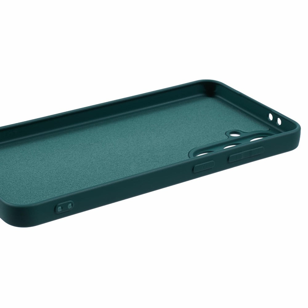 For Samsung Galaxy A17 5G Case TPU Back Soft Anti-Scratch Fiber Lining Phone Cover - Army Green