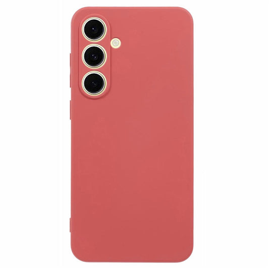 For Samsung Galaxy A17 5G Case TPU Back Soft Anti-Scratch Fiber Lining Phone Cover - Hawthorn Red