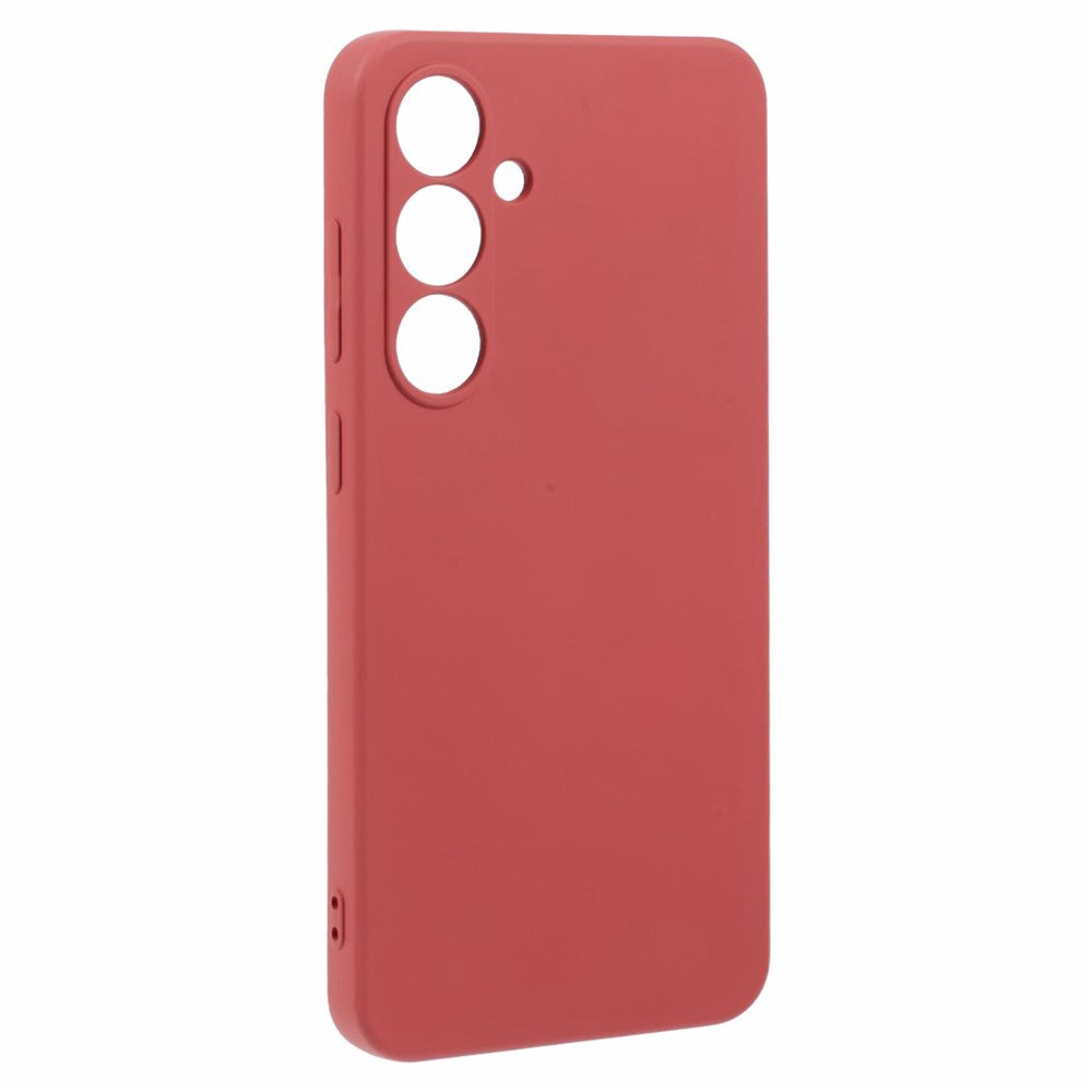 For Samsung Galaxy A17 5G Case TPU Back Soft Anti-Scratch Fiber Lining Phone Cover - Hawthorn Red