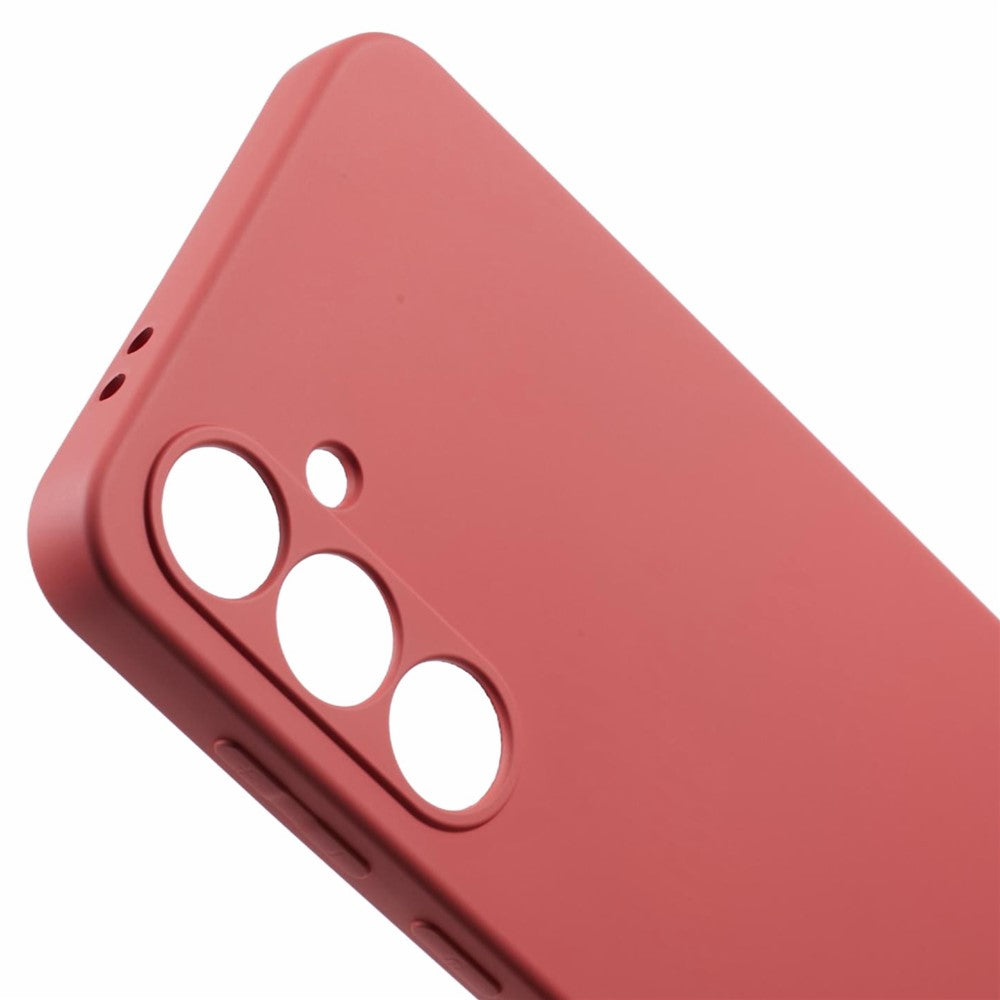 For Samsung Galaxy A17 5G Case TPU Back Soft Anti-Scratch Fiber Lining Phone Cover - Hawthorn Red